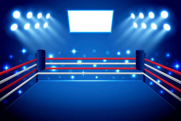 Fondo degradado de ring de boxeo
