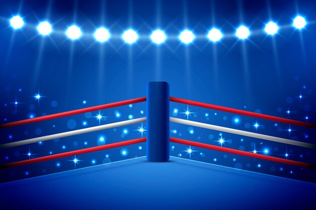 Fondo degradado de ring de boxeo