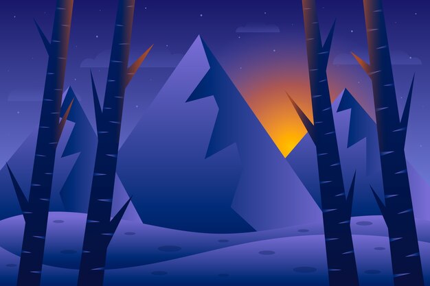 Fondo degradado solsticio de invierno