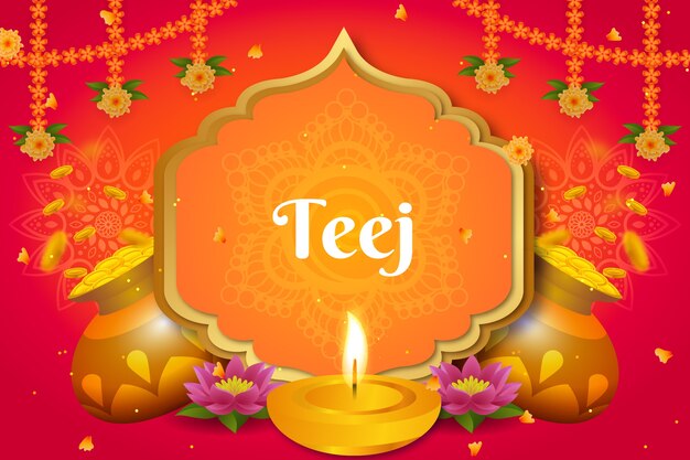 Fondo degradado teej con vela
