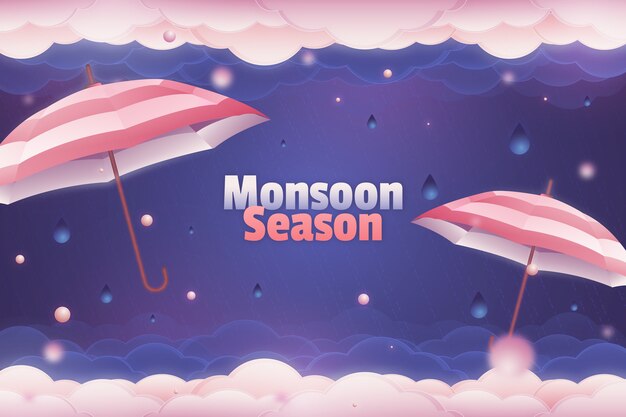 Fondo degradado de la temporada del monzón