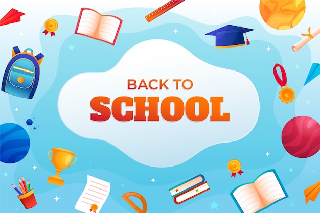 Fondo degradado para la temporada de regreso a la escuela