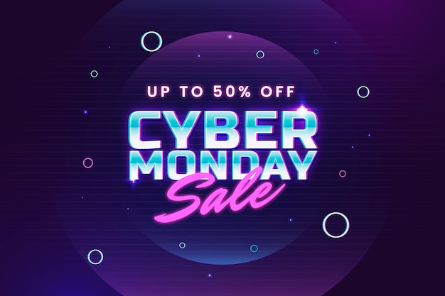 Fondo degradado para venta de cyber monday