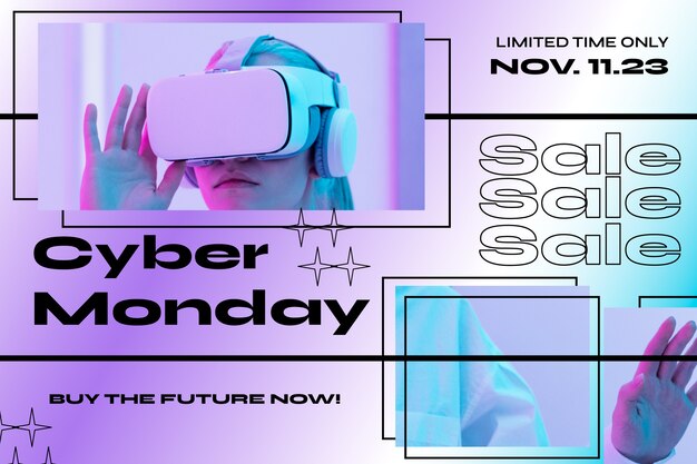 Fondo degradado para venta de cyber monday