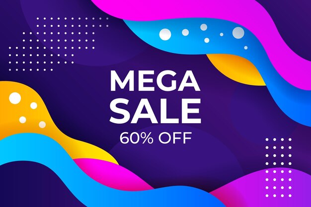 Fondo degradado de venta