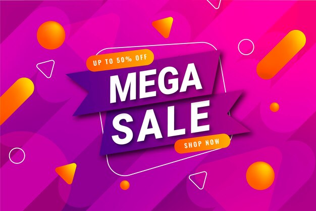 Fondo degradado de venta