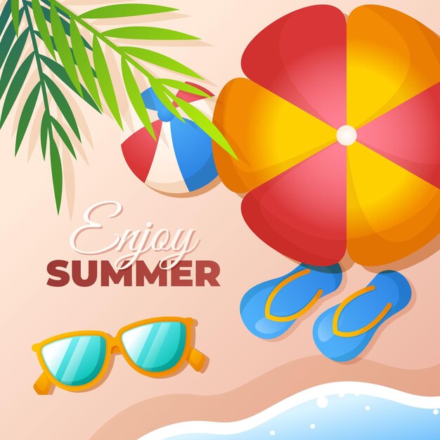 Fondo degradado de verano