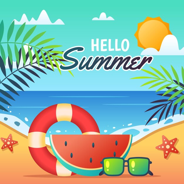 Fondo degradado de verano