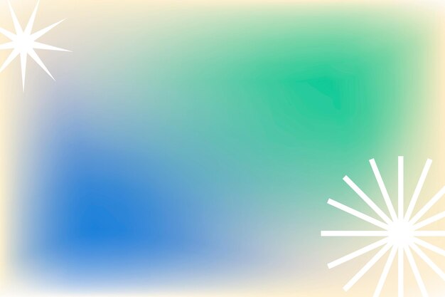 Fondo degradado verde en memphis abstracto con borde funky