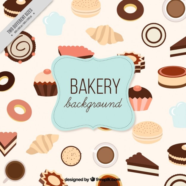 El fondo de los deliciosos dulces de panadería