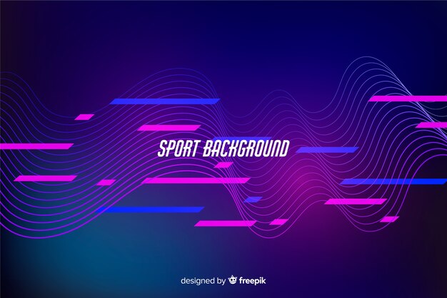 Fondo de deporte abstracto estilo plano