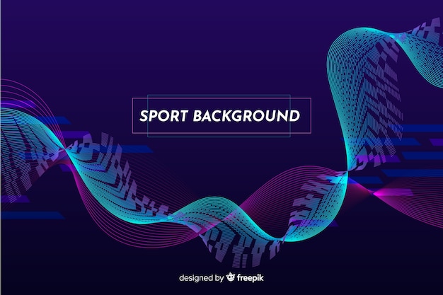 Fondo deporte abstracto onda azul