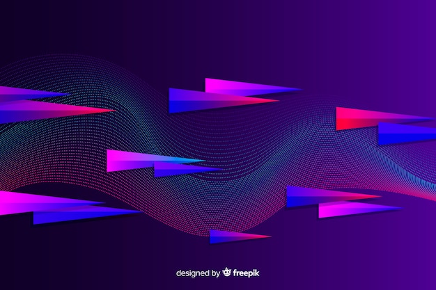 Vector gratuito fondo deporte abstracto triángulos degradados