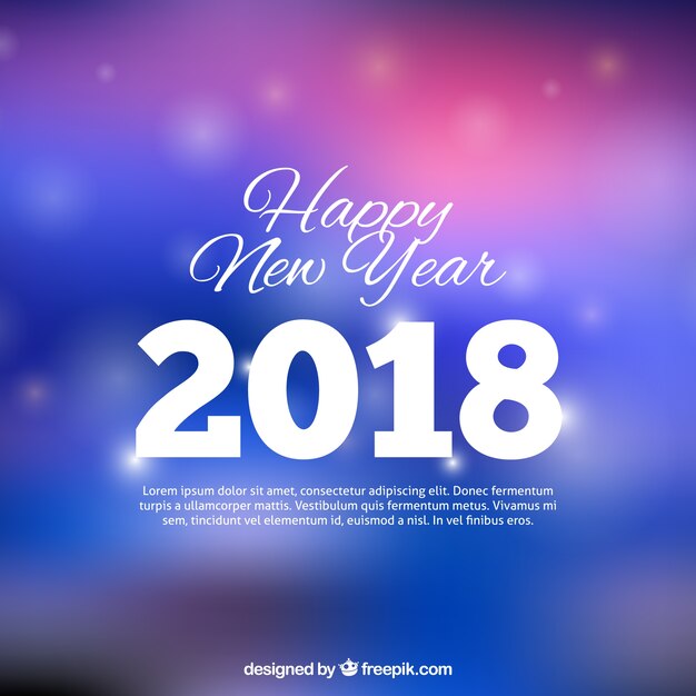Fondo desenfocado de año nuevo 2018