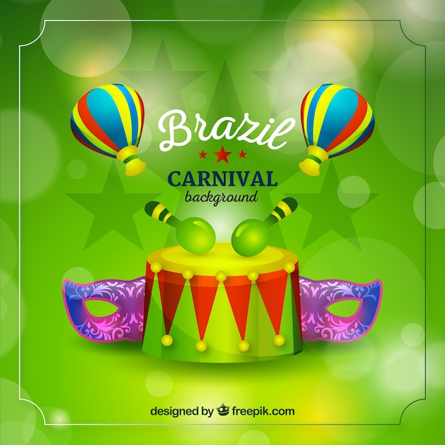 Vector gratuito fondo desenfocado del carnaval de brazil