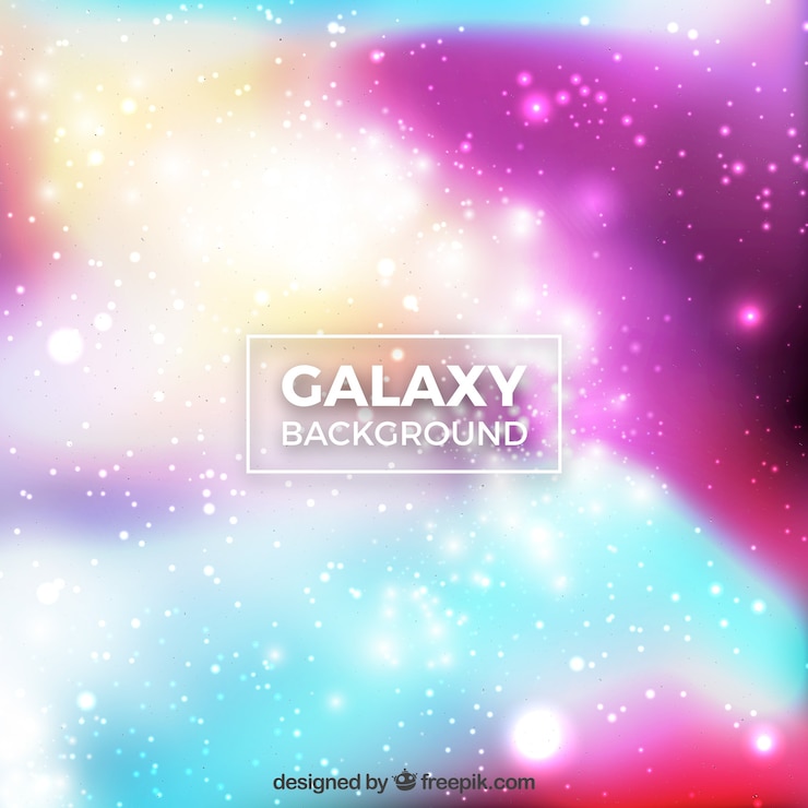 Vector gratuito fondo desenfocado colorido de galaxias