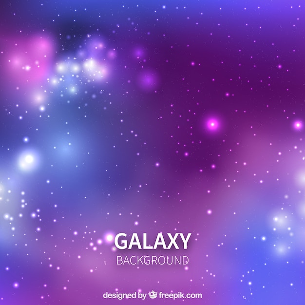 Fondo desenfocado de tonos morados y azules de galaxia