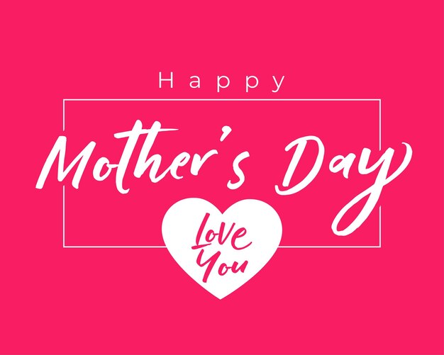 Fondo de deseos del día de la madre de estilo moderno con mensaje de amor