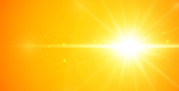 Fondo de destello de luz brillante amarillo naranja