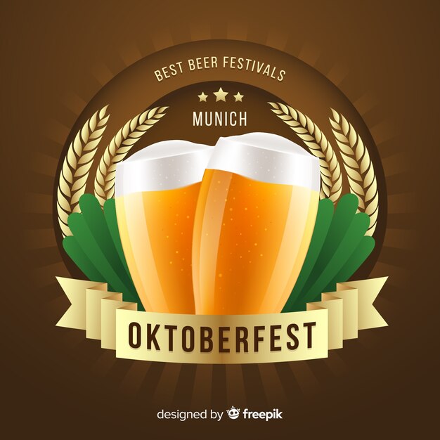 Vector gratuito fondo detallado del oktoberfest