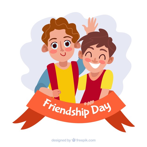 Fondo del día de la amistad con personas felices