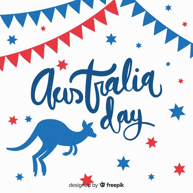 Fondo del día de australia con canguro