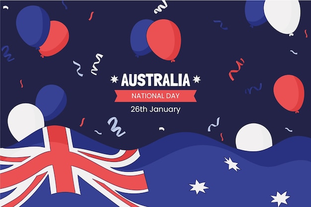 Vector gratuito fondo del día de australia dibujado a mano