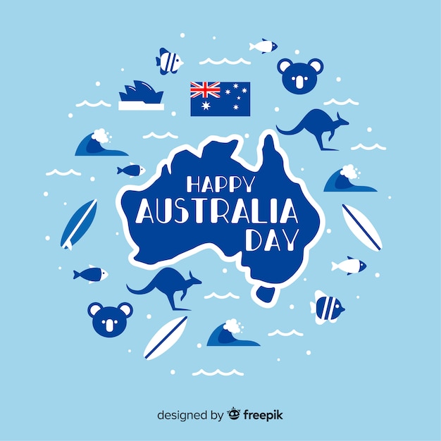 Vector gratuito fondo del día de australia