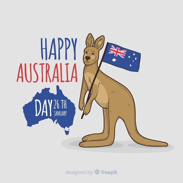 Vector gratuito fondo del día de australia