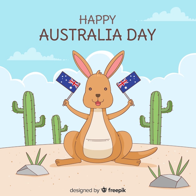 Vector gratuito fondo del día de australia