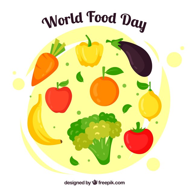 Fondo del día de la comida con verdura