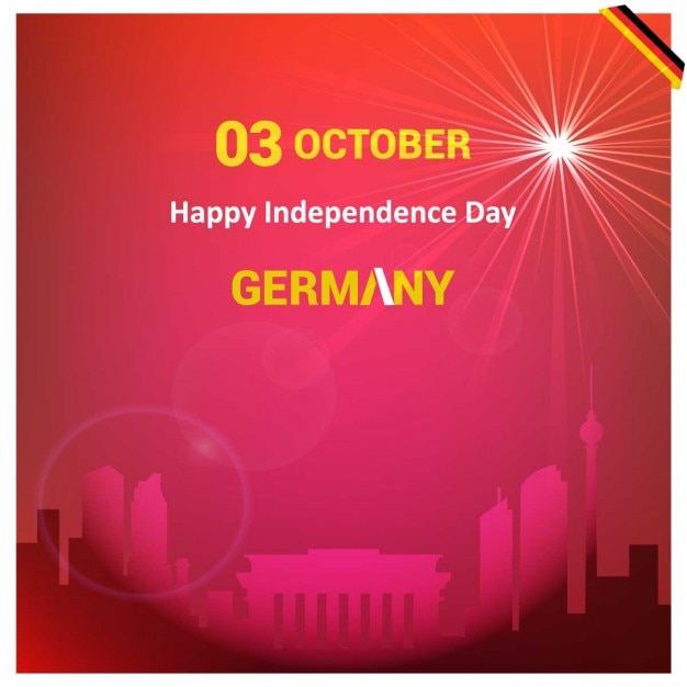 Vector gratuito fondo para el día de la independencia de alemania