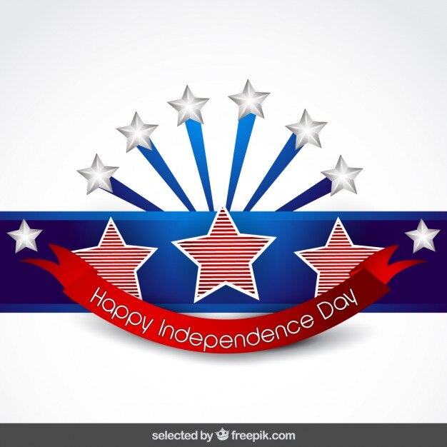 Fondo del día de la independencia con la cinta