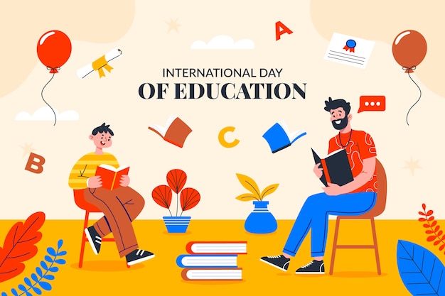 Vector gratuito fondo del día internacional de la educación