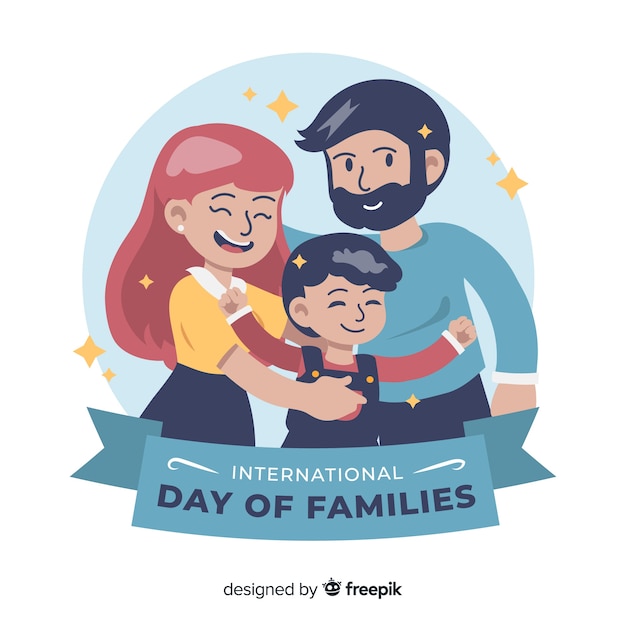 Vector gratuito fondo del día internacional de la familia