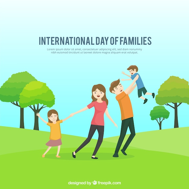 Vector gratuito fondo del día internacional de las familias