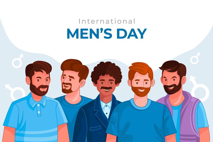 Vector gratuito fondo del día internacional del hombre dibujado a mano