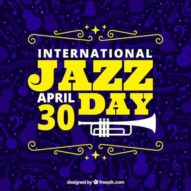 Vector gratuito fondo del día internacional del jazz