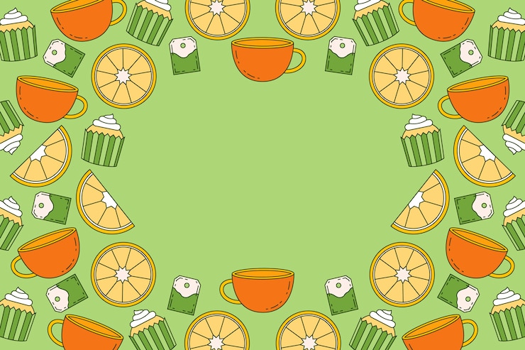 Vector gratuito fondo del día internacional del té dibujado a mano