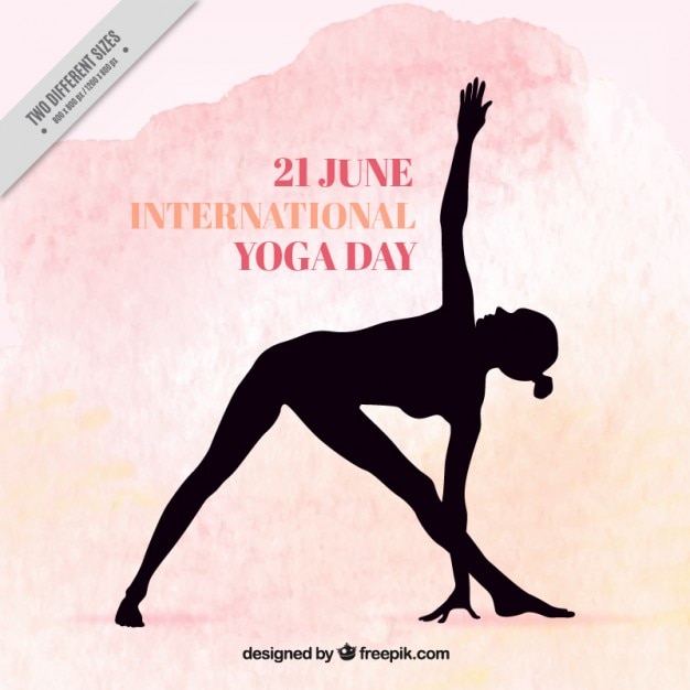 Vector gratuito fondo del día internacional del yoga