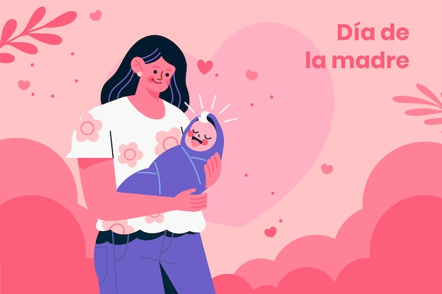 Vector gratuito fondo del día de la madre dibujado a mano