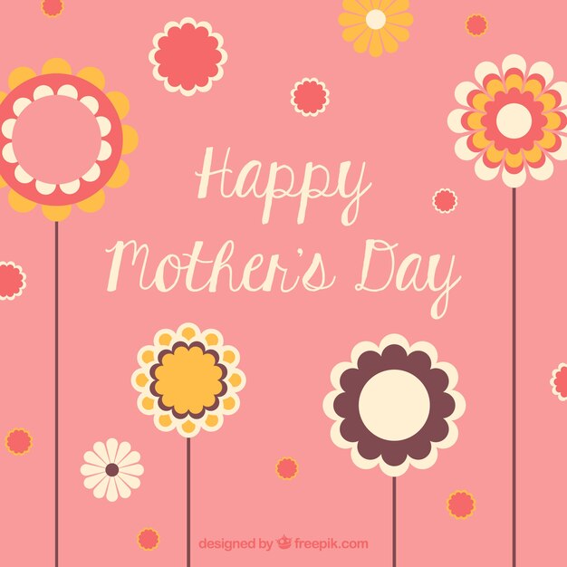 Fondo día de la madre con flores