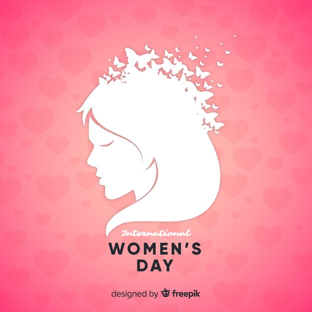 Fondo día de la mujer busto chica