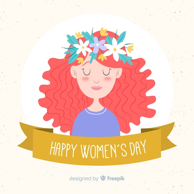 Vector gratuito fondo del día de la mujer dibujado a mano