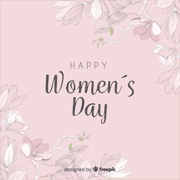 Vector gratuito fondo del día de la mujer floral