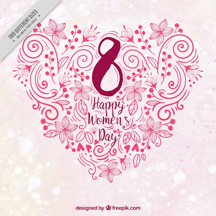 Vector gratuito fondo del día de la mujer ornamental