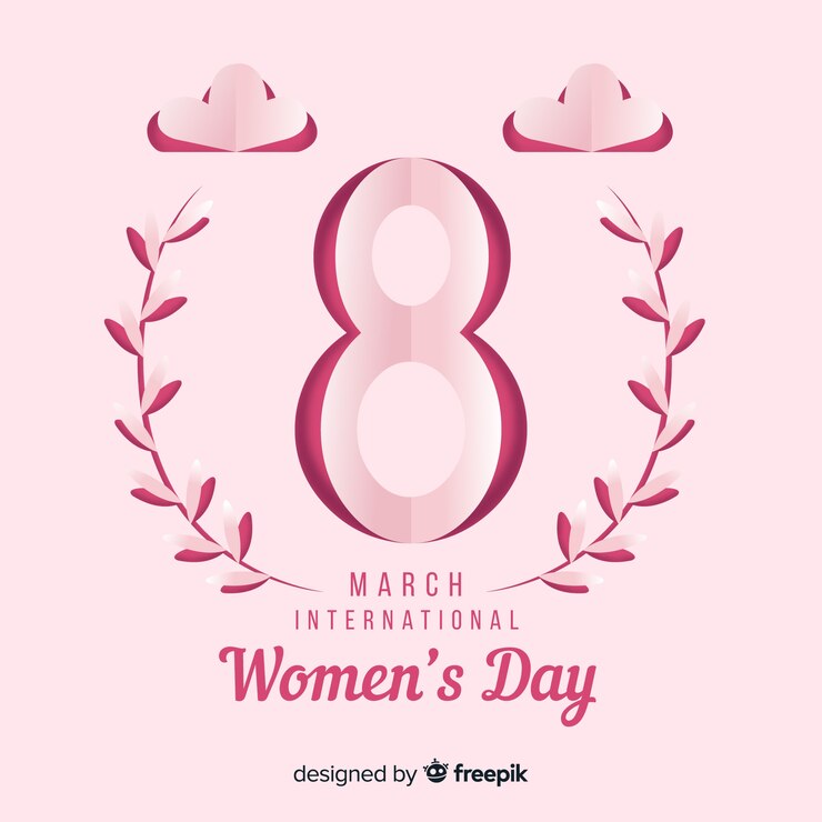Vector gratuito fondo día de la mujer papel doblado