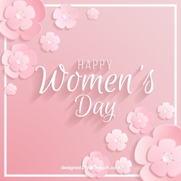 Fondo del día de la mujer en rosa pastel