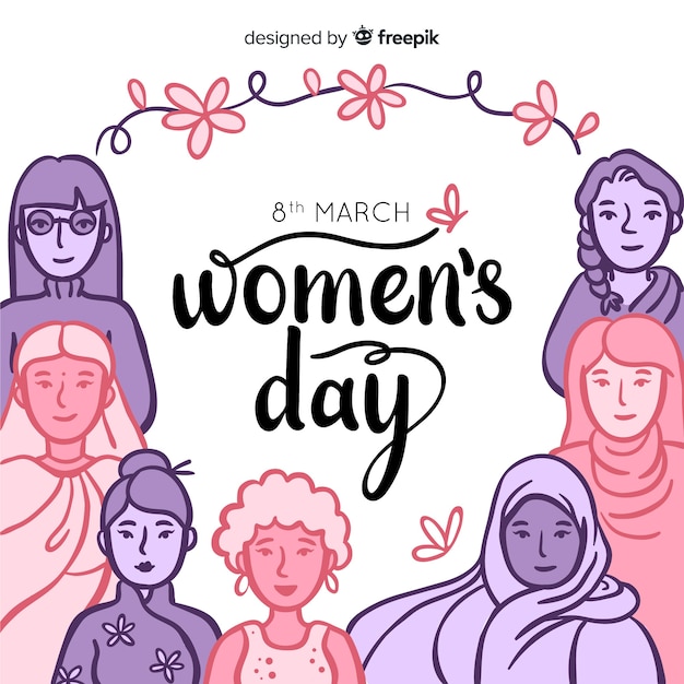 Vector gratuito fondo del día de la mujer