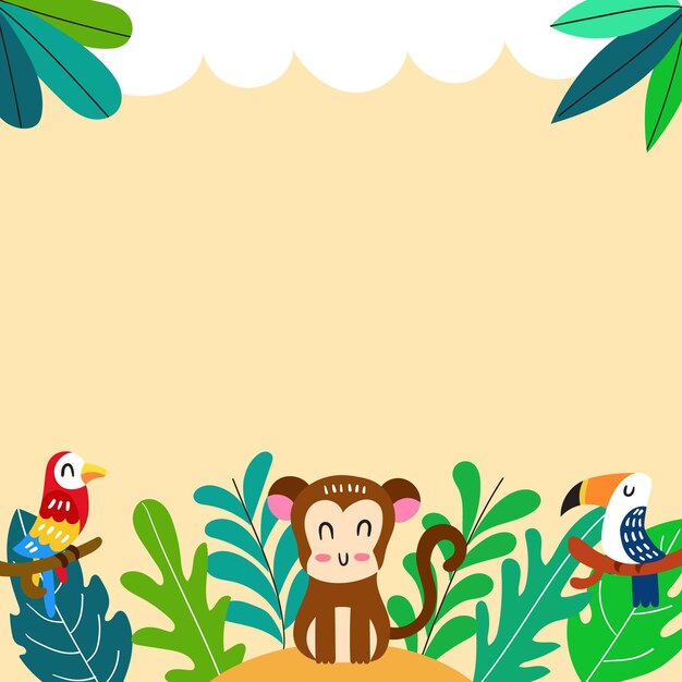 Fondo del día mundial de los animales dibujado a mano